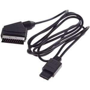 Scart AV kabel voor Nintendo GameCube (NGC), Nintendo 64 (N64) en Super Nintendo (SNES) / zwart - 1,8 meter