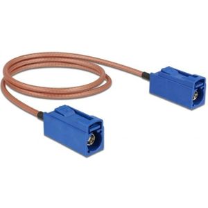 Fakra C (v) - Fakra C (v) antenne kabel - RG316 - 50 Ohm / transparant - 0,50 meter