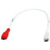 USB Micro B naar USB Micro B OTG oplaadkabel - USB2.0 - tot 1A / wit - 0,30 meter