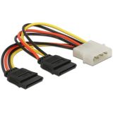 Molex (m) - 2x SATA (v) splitter - 0,30 meter