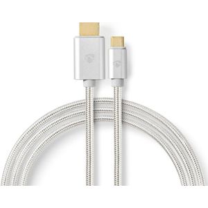 Nedis Premium USB-C naar HDMI 4K 60Hz kabel / aluminium - 2 meter