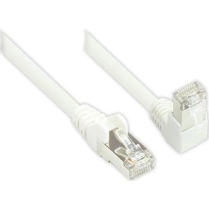 S/FTP CAT6 Gigabit netwerkkabel haaks/recht / wit - 2 meter