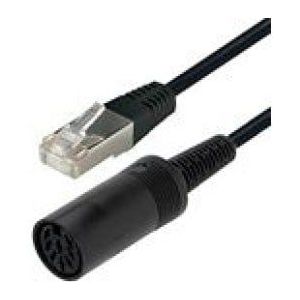 Cavus RJ45 naar 8-pins DIN Powerlink PL8 adapter voor B&O / zwart - 0,15 meter