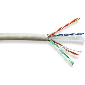 Nedis U/UTP CAT6 Gigabit netwerkkabel met vaste aders - AWG23 - LSZH / grijs - 100 meter