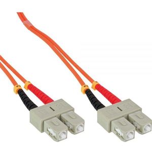 SC Duplex Optical Fiber Patch kabel - Multi Mode OM2 - 1 meter