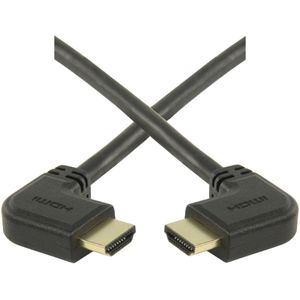 HDMI kabel - 90° haakse connectoren (links/rechts) - versie 1.4 (4K 30Hz) - 1 meter