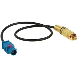 Fakra Z (m) - Tulp RCA (m) auto video adapter kabel - RG174 - 50 Ohm - 0,20 meter