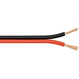 Luidspreker kabel (CU koper) - 2x 1,50mm² / rood/zwart - 100 meter