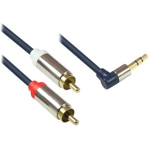 GC 3,5mm Jack haaks - Tulp stereo audio slim kabel - 0,50 meter