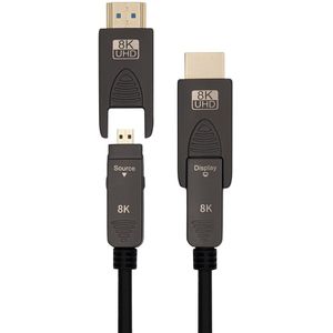 HDMI active optical cable (AOC) | Micro HDMI/HDMI | HDMI2.1 (8K 60Hz + HDR) | 10 meter