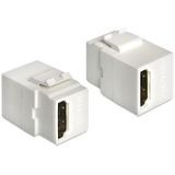 Keystone module HDMI (v) - HDMI (v) - versie 2.0 (4K 60Hz) / wit