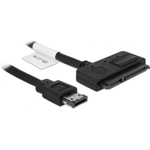 Power over eSATA (eSATAp) naar SATA 22-pins kabel voor 2,5'' HDD (5V) - SATA300 - 3 Gbit/s / zwart - 0,50 meter