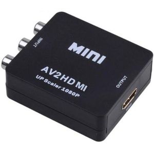 TULP naar HDMI adapter - AV / Composiet RCA To HDMI Audio Video Kabel - Zwart