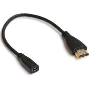 HDMI - Micro HDMI adapter - versie 1.4 (4K 30Hz) / zwart - 0,20 meter