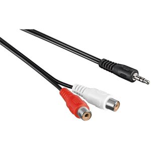 3,5mm Jack (m) - Tulp (v) stereo adapter kabel - 5 meter