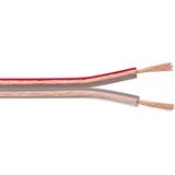 Luidspreker kabel (CCA) - 2x 4,00mm² / transparant - 50 meter