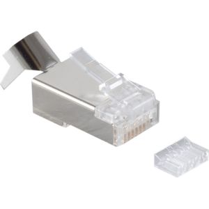 RJ45 krimp connector (STP) voor CAT6a/7/7a netwerkkabel (vast/flexibel) - per stuk (2-delig)