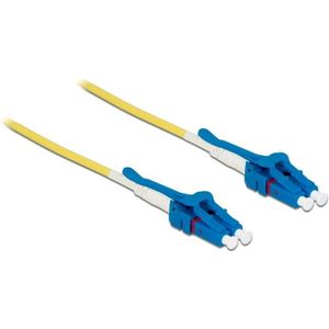 LC Duplex Optical Fiber Patch kabel - Uniboot / quick release - Single Mode OS2 - geel / LSZH - 3 meter
