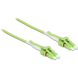LC Duplex Optical Fiber Patch kabel - Uniboot / quick release - Multi Mode OM5 - groen / LSZH - 2 meter