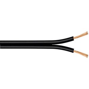Luidspreker kabel (CCA) - 2x 0,75mm² / zwart - 100 meter
