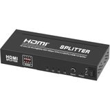 MaxTrack HDMI splitter 1 naar 4 met EDID - versie 2.0 (4K 60Hz + HDR)