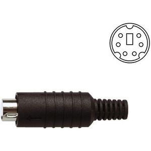 6-pins Mini DIN connector (m)
