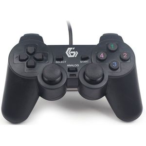 GMB Gaming Dual Vibration USB GamePad / zwart - 1,8 meter