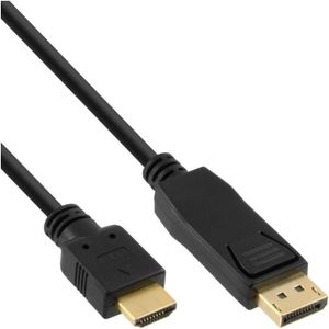 Premium DisplayPort naar HDMI kabel - DP 1.1 / HDMI 1.4 (4K 30Hz) / zwart - 1,5 meter