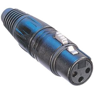 Neutrik NC3FX-B XLR 3-pins (v) connector - verguld / zwart