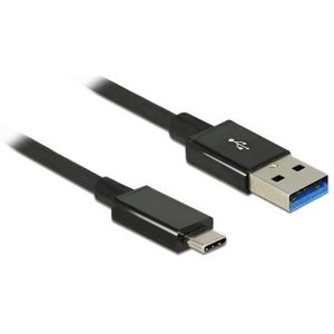 USB-C naar USB-A kabel - USB3.1 Gen 2 - tot 3A / zwart - 1 meter