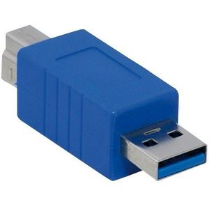 USB-A (m) - USB-B (m) adapter - USB3.0 / blauw
