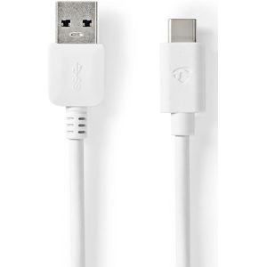 Nedis USB-C naar USB-A kabel - USB3.0 - tot 20V/3A / wit - 2 meter