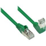 S/FTP CAT6 Gigabit netwerkkabel haaks/recht / groen - 0,50 meter