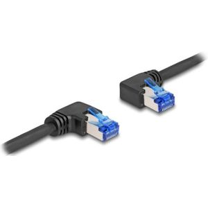 SFTP CAT6a netwerkkabel | haaks (links) / haaks (rechts) | zwart | LSZH | 1 meter