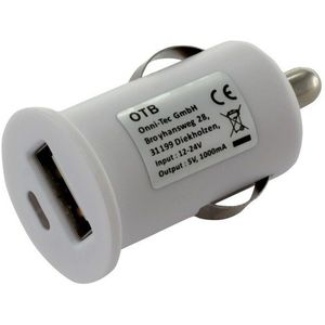 USB autolader met 1 poort - compact - 1A / wit