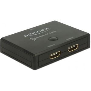 DeLOCK bi-directionele HDMI schakelaar 2 naar 1 / 1 naar 2 - versie 2.0 (4K 60Hz HDR)