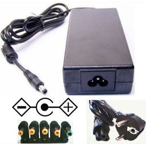 Universele voedingsadapter 19V / 4,75A / 90W met 5 verwisselbare pluggen / zwart