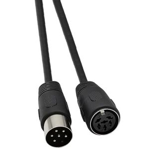 DIN 6-pins audio video verlengkabel / zwart - 3 meter