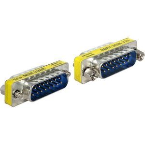 Gameport koppelstuk 15-pins SUB-D (m) - 15-pins SUB-D (m) / metaal