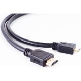 Mini HDMI - HDMI kabel - versie 1.4 (4K 30Hz) - verguld / zwart - 0,50 meter