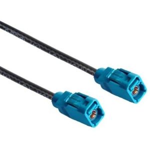 Fakra Z (v) - Fakra Z (v) antenne kabel - RG174 - 50 Ohm / zwart - 3 meter