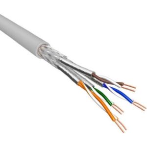 S/FTP CAT6 Gigabit netwerkkabel met flexibele aders - AWG27 - LSZH / grijs - 25 meter