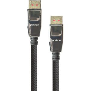 PYTHON actieve DisplayPort kabel - versie 1.4 (5K/8K 60Hz) / zwart - 10 meter