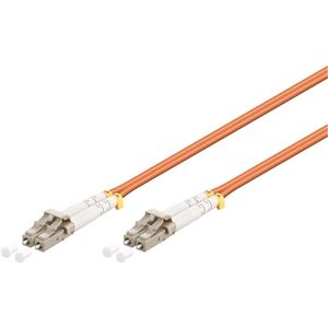 LC Duplex Optical Fiber Patch kabel - Multi Mode OM2 - oranje / LSZH - 15 meter