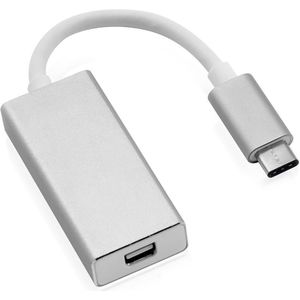 Premium USB-C naar Mini DisplayPort adapter met DP Alt Mode (4K 60 Hz) / grijs - 0,10 meter