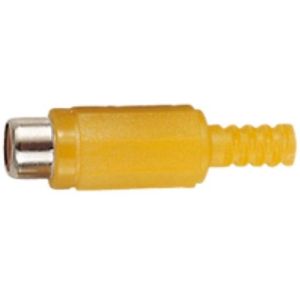 Tulp (v) audio/video connector - plastic / geel