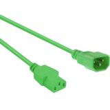 C13 - C14 stroomkabel voor UPS/PDU - 3x 0,75mm / groen - 1 meter