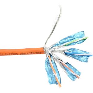 S/FTP CAT6 Gigabit netwerkkabel met vaste aders - AWG23 - LSZH / oranje - 50 meter