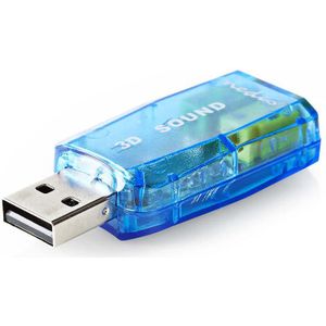 Nedis USB-A - 3,5mm Jack headset audio adapter / blauw