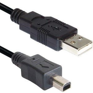 Mitsumi 4-pins naar USB-A kabel voor o.a. camera's en Mp3 spelers - USB2.0 - tot 1A / zwart - 3 meter